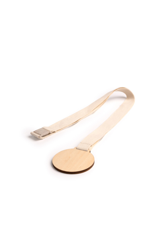 Eco-Friendly Bamboo Medal with Cotton Strap