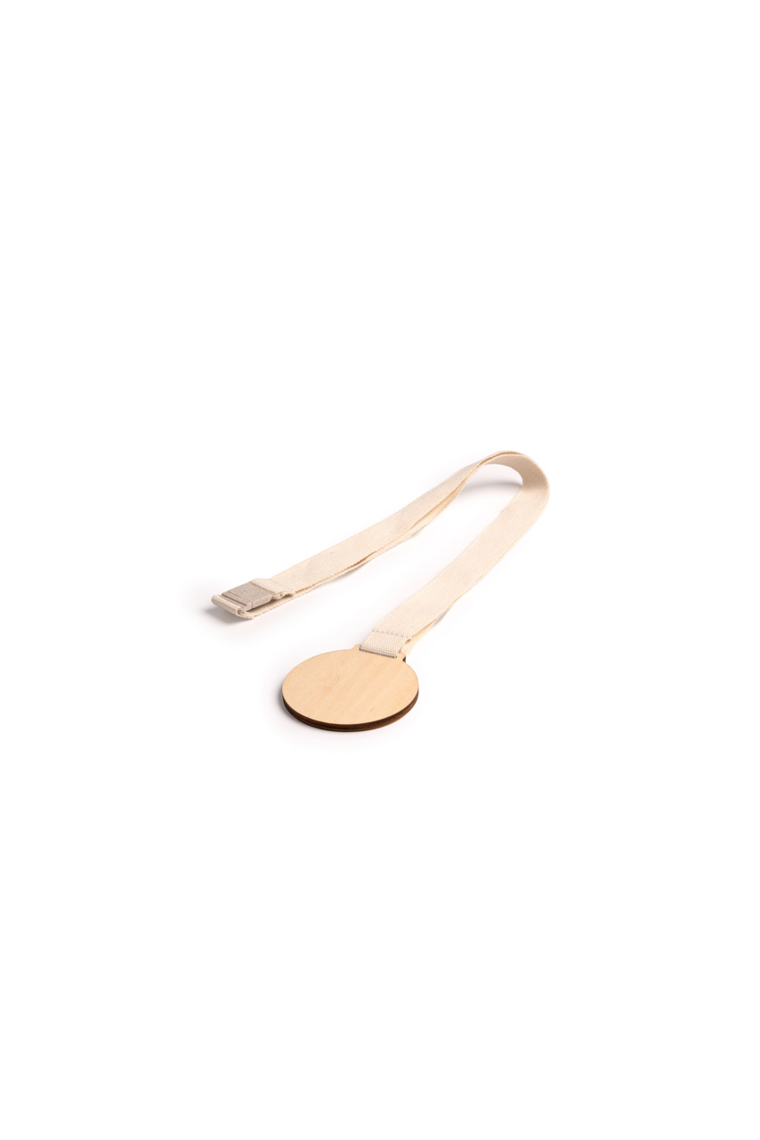Eco-Friendly Bamboo Medal with Cotton Strap