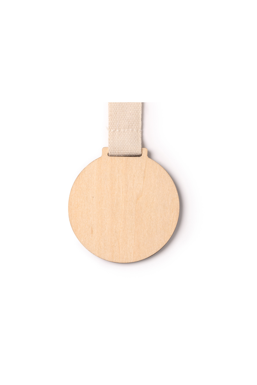 Eco-Friendly Bamboo Medal with Cotton Strap