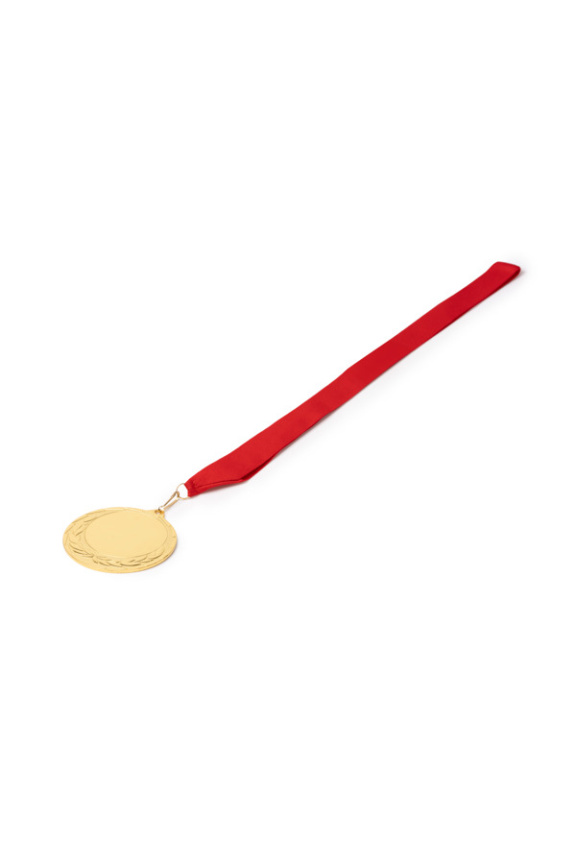 Golden Medal with Red Strap - Ideal for Celebrations