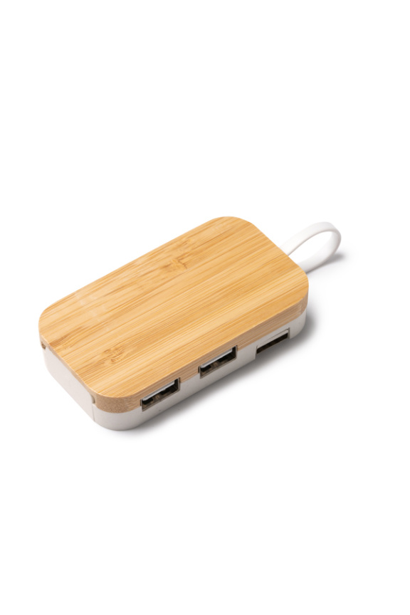 KRUSE Bamboo USB Hub with Stand