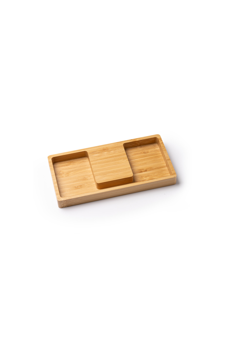LUKE Bamboo Wireless Charger & Organizer Tray