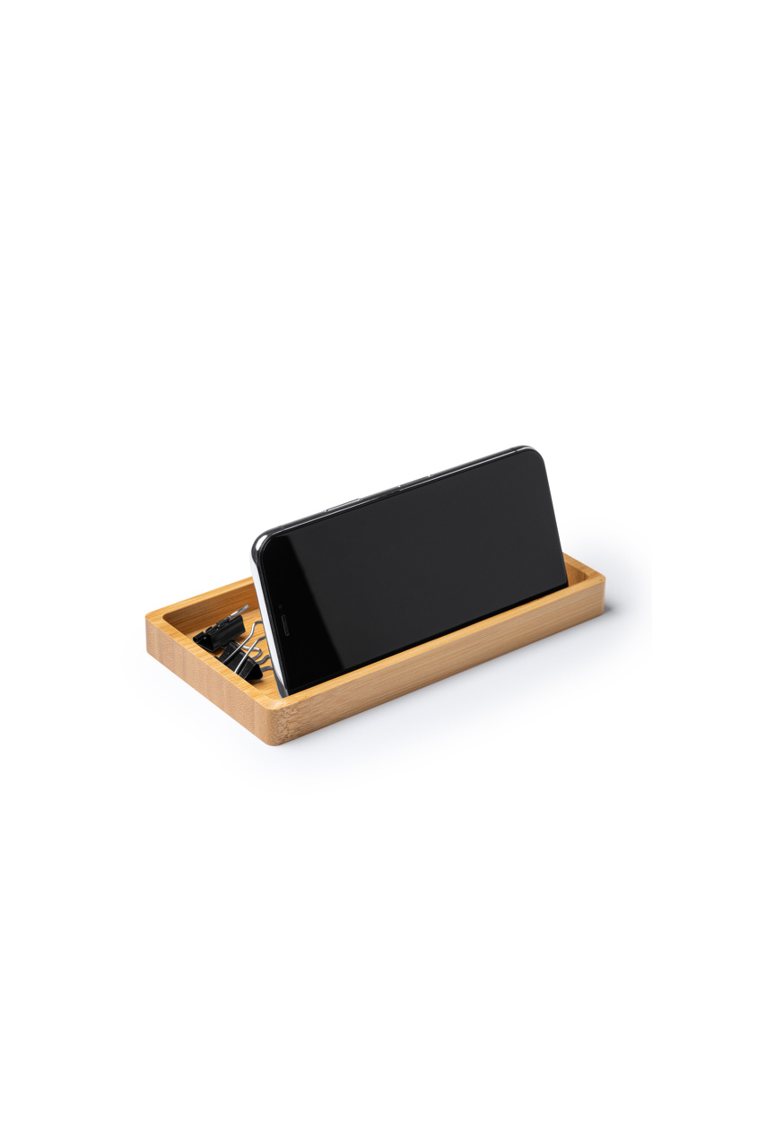 LUKE Bamboo Wireless Charger & Organizer Tray