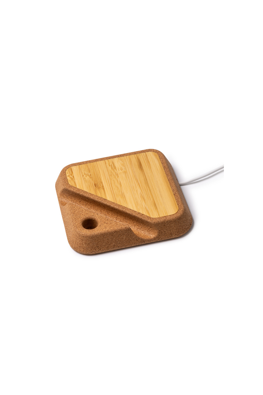 Încărcător Wireless din Bambus și Plută BRIAN - 10W