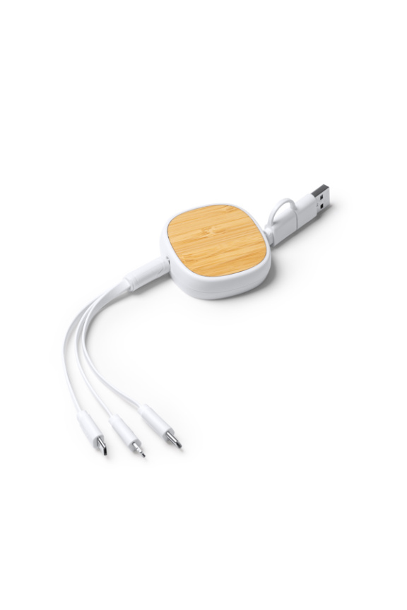 5-in-1 Bamboo Extendable Charging Cable