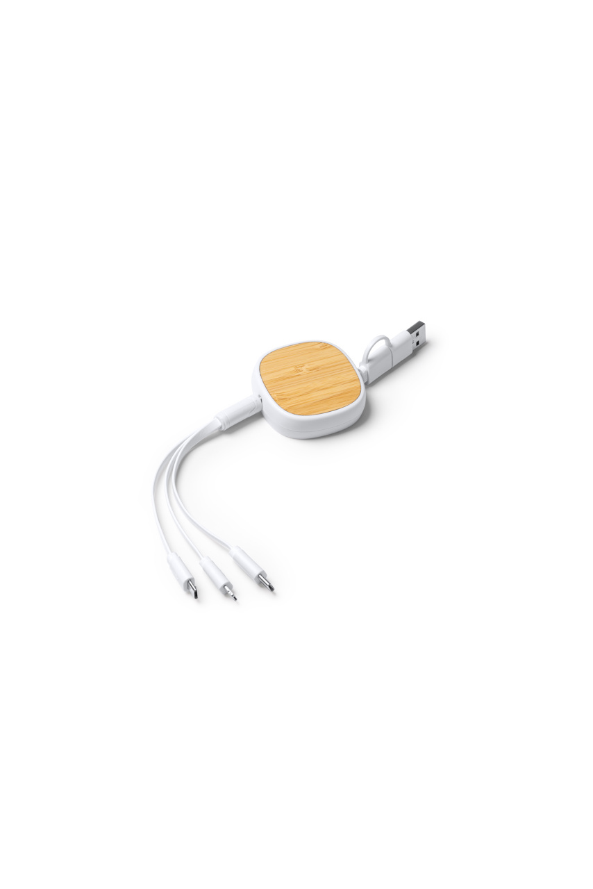 5-in-1 Bamboo Extendable Charging Cable