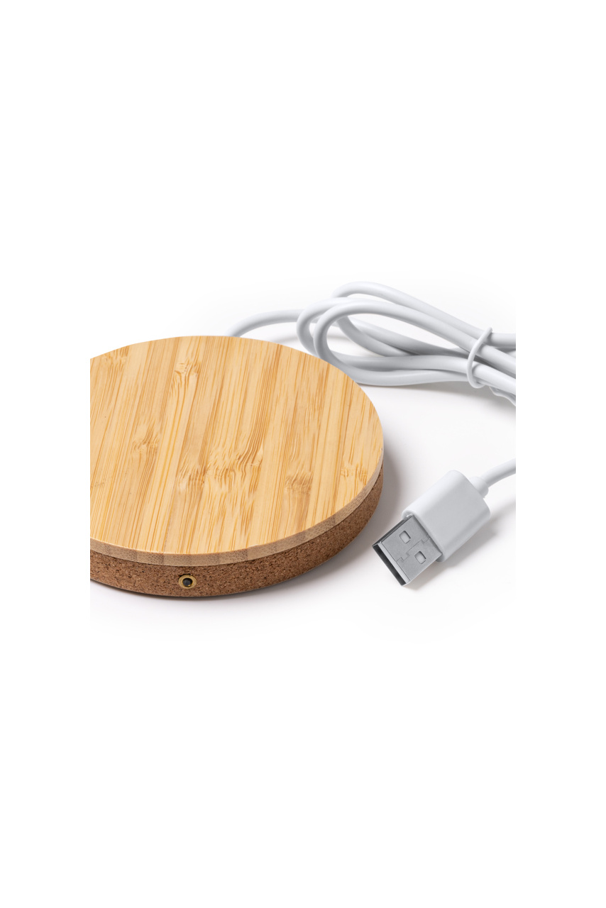 Eco-Friendly Bamboo & Cork Wireless Charger