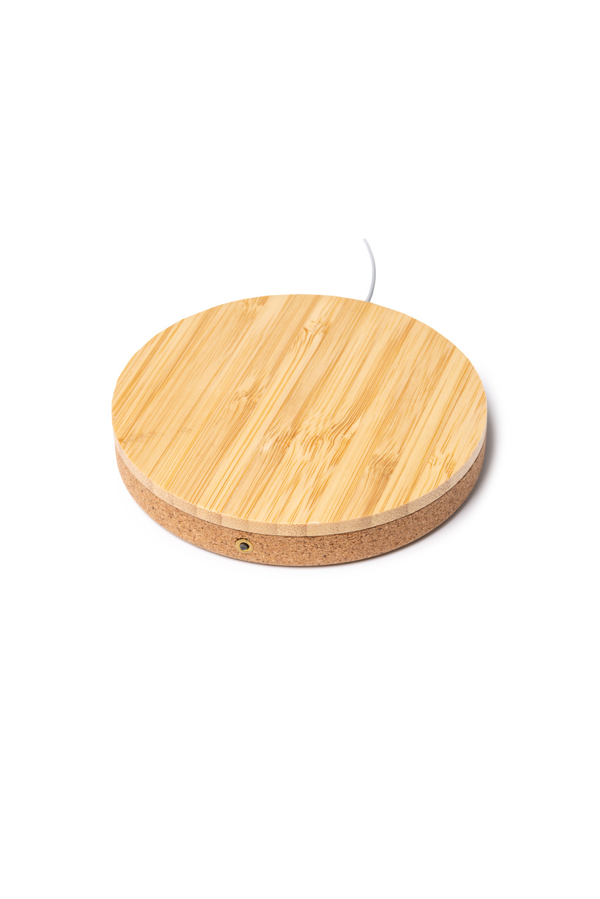 Eco-Friendly Bamboo & Cork Wireless Charger