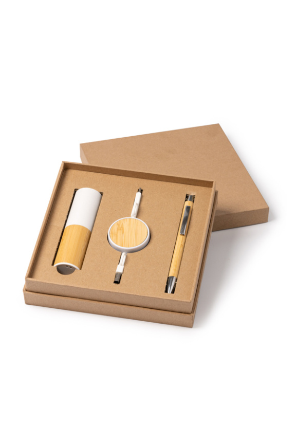 Eco-Friendly Bamboo Tech Gift Set - Sustainable & Stylish