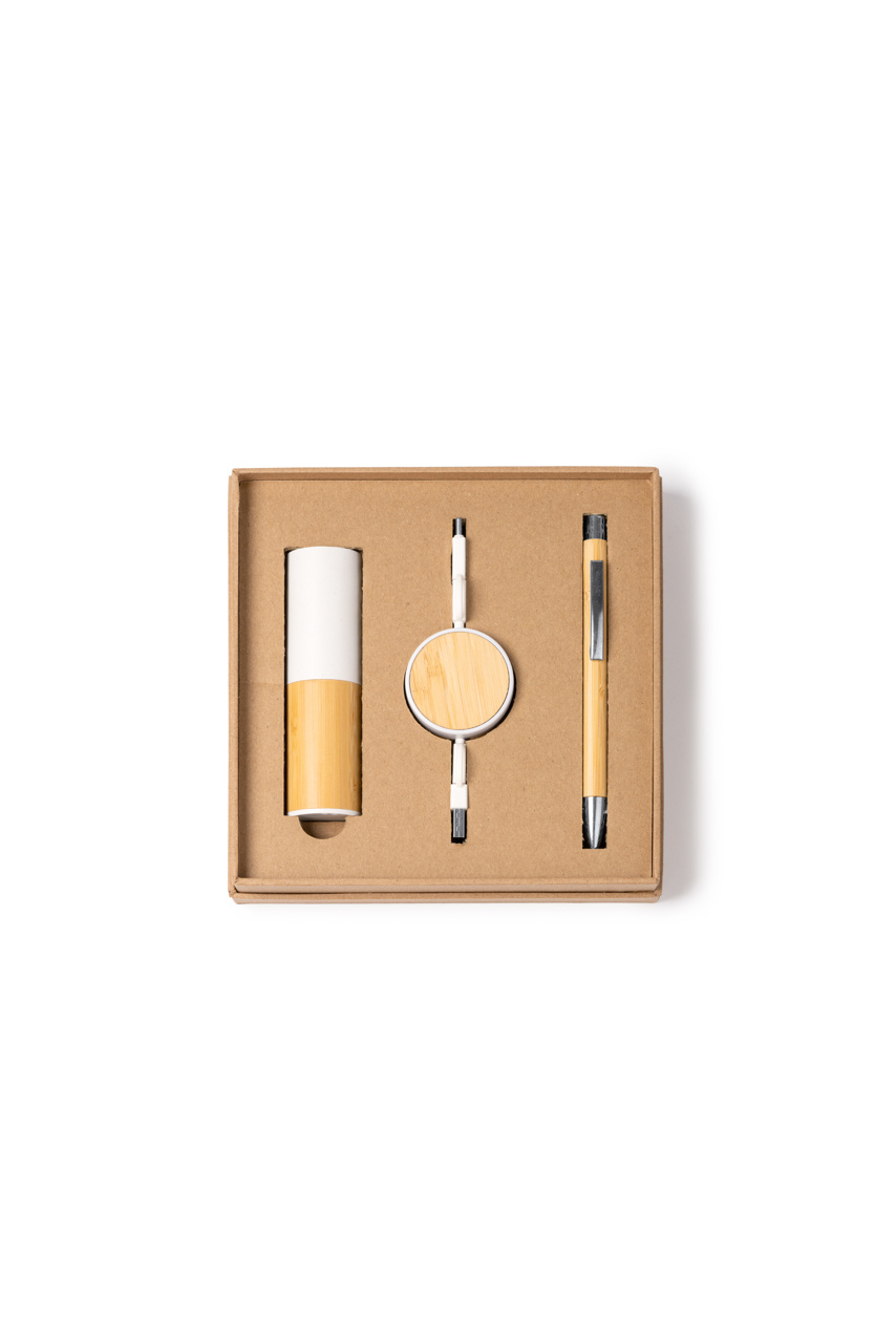 Eco-Friendly Bamboo Tech Gift Set - Sustainable & Stylish