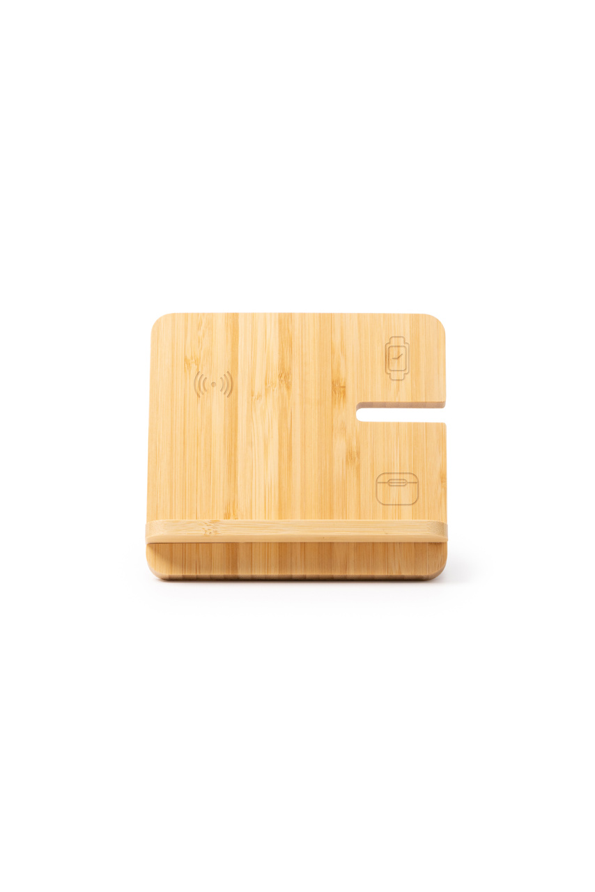 KROSY 3-in-1 Bamboo Wireless Charging Stand