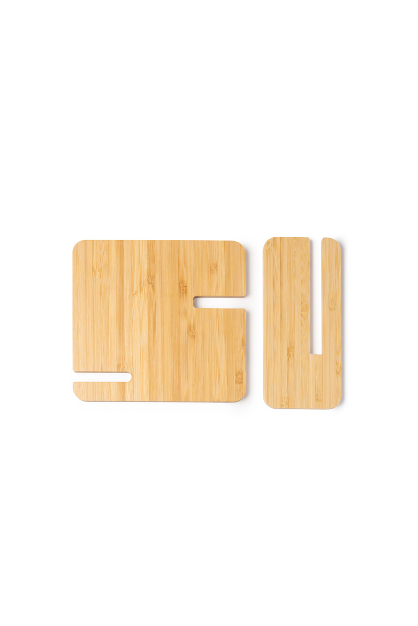 KROSY 3-in-1 Bamboo Wireless Charging Stand