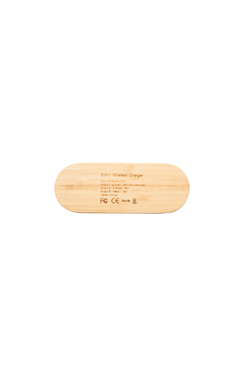 Fergus Bamboo 3-in-1 Wireless Charging Station