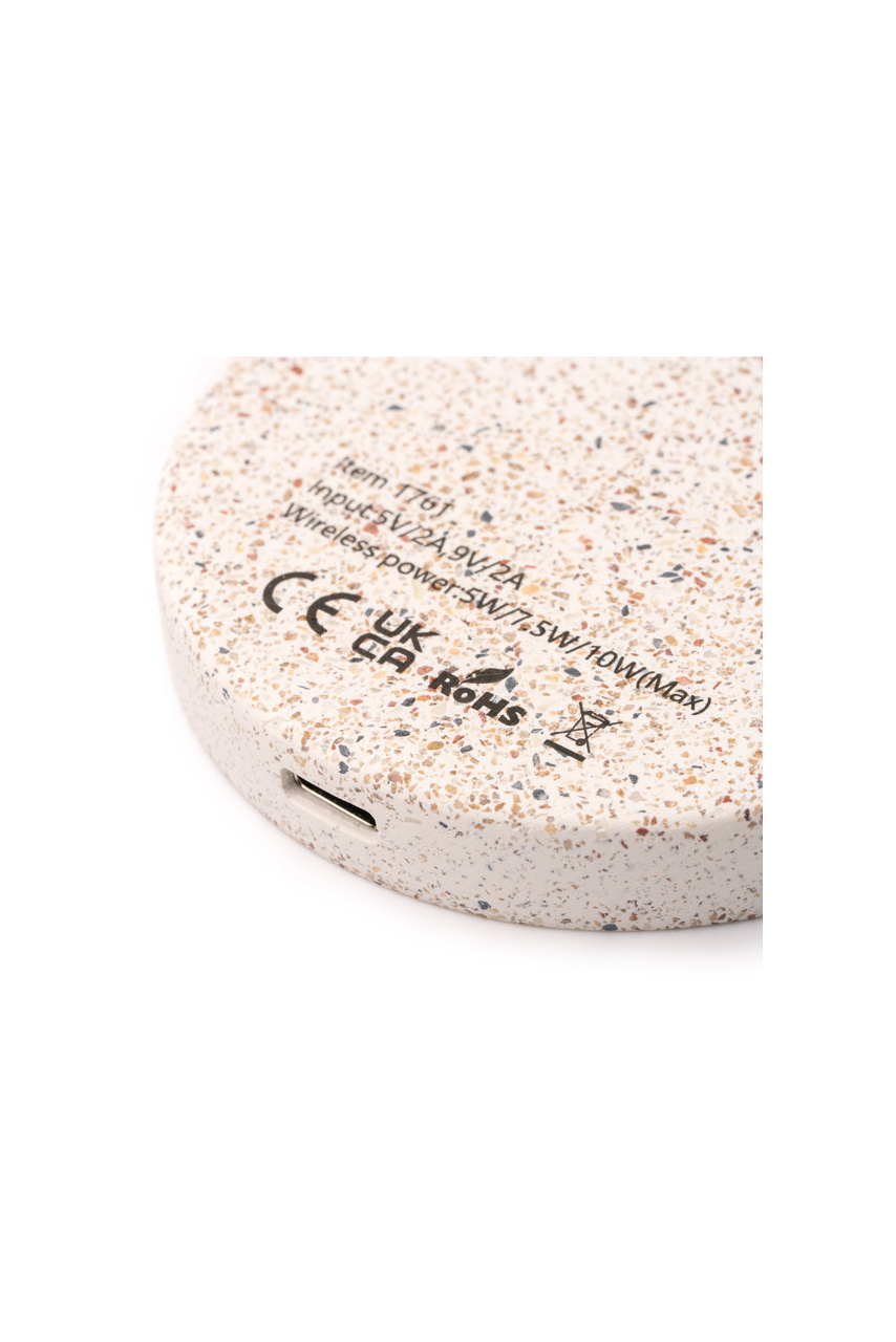 Eco-Friendly Terrazzo Bamboo Wireless Charger