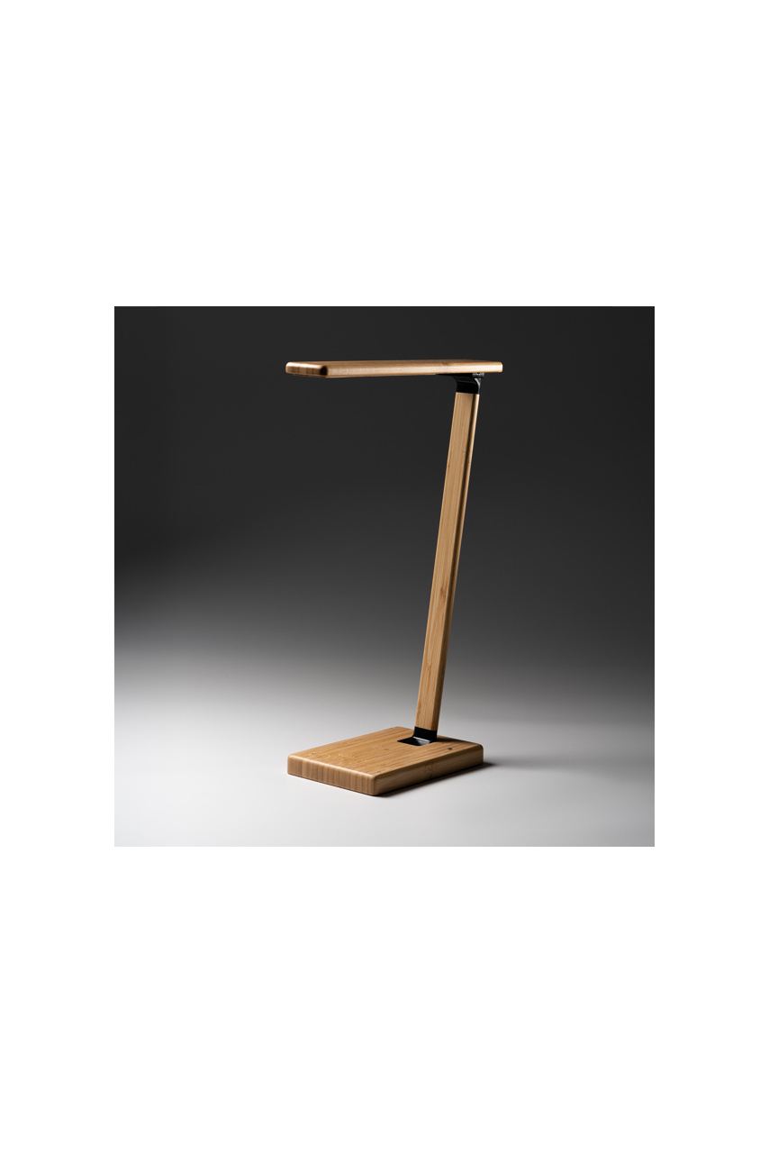 Bamboo LED Desk Lamp with Wireless Charger