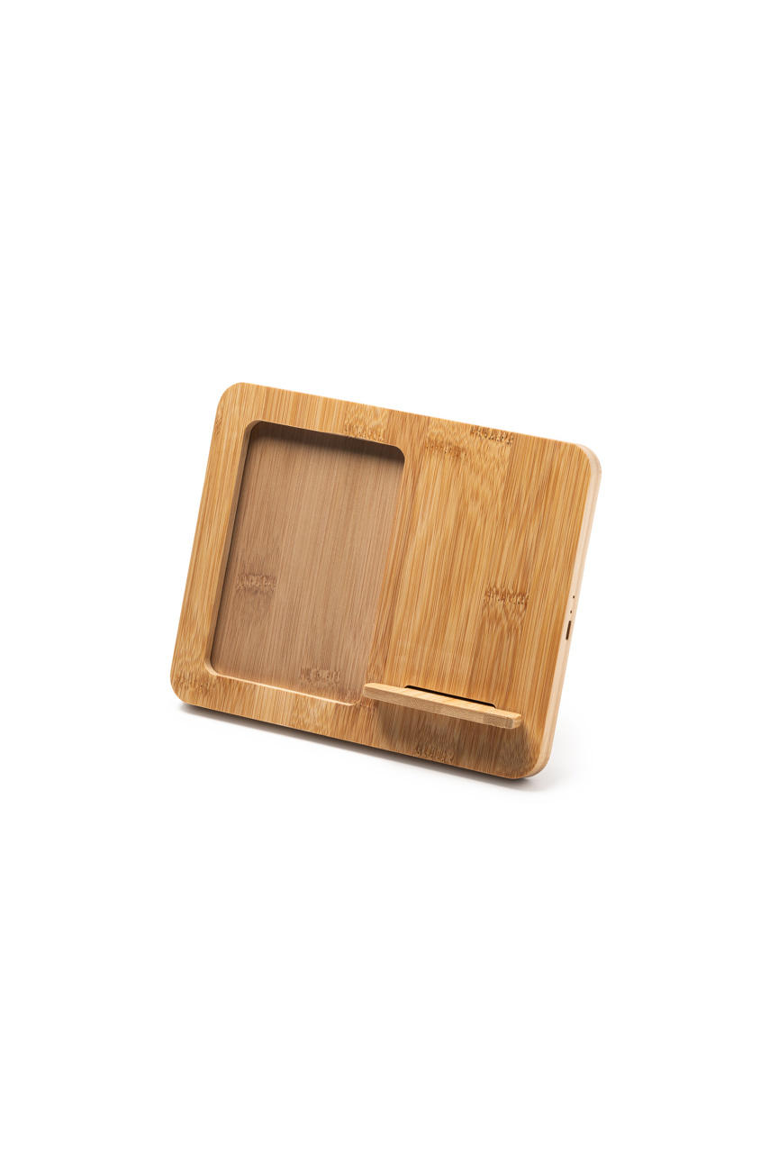 Bamboo Wireless Charger and Photo Frame