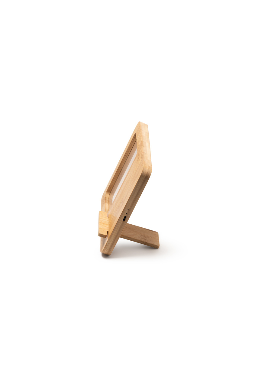 Bamboo Wireless Charger and Photo Frame