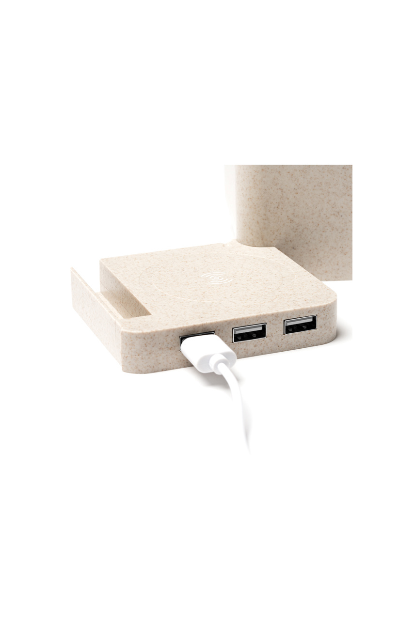 Eco-Friendly Wheat Fiber Wireless Charger