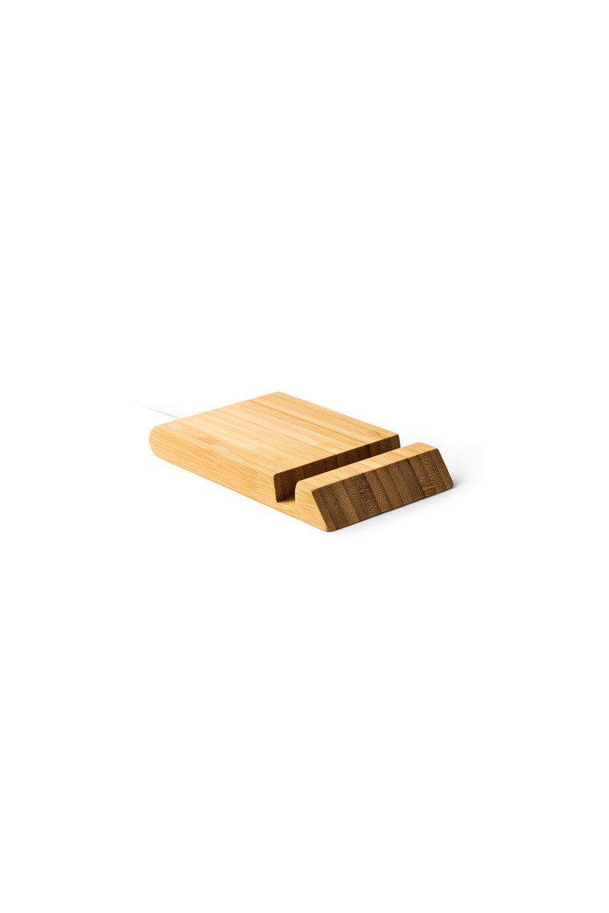 Eco-Friendly Bamboo Wireless Charger with Stand