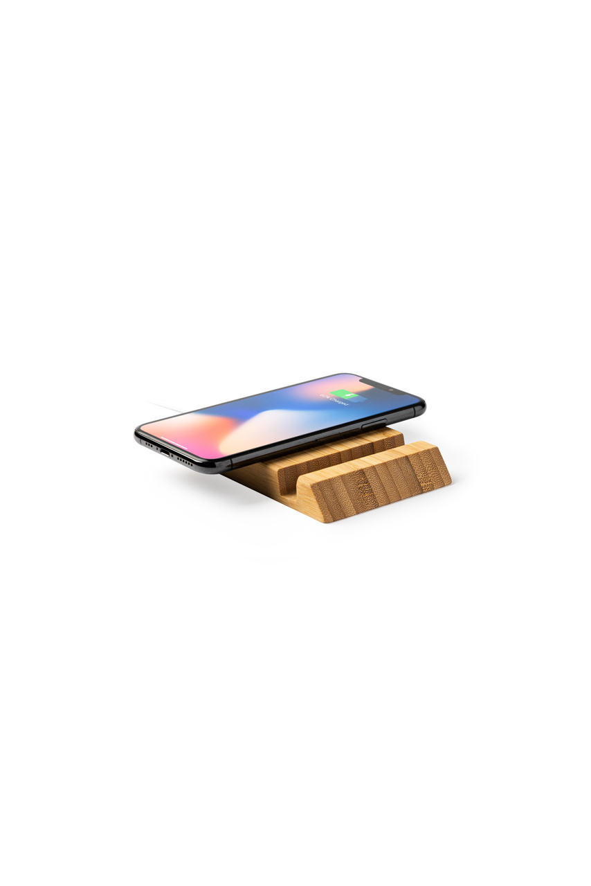 Eco-Friendly Bamboo Wireless Charger with Stand