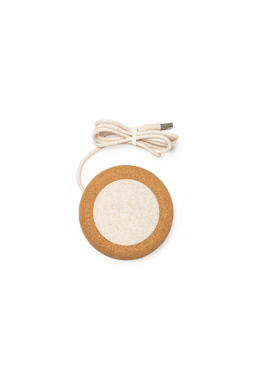 Eco-Friendly Cork Wireless Charger - 15W Power