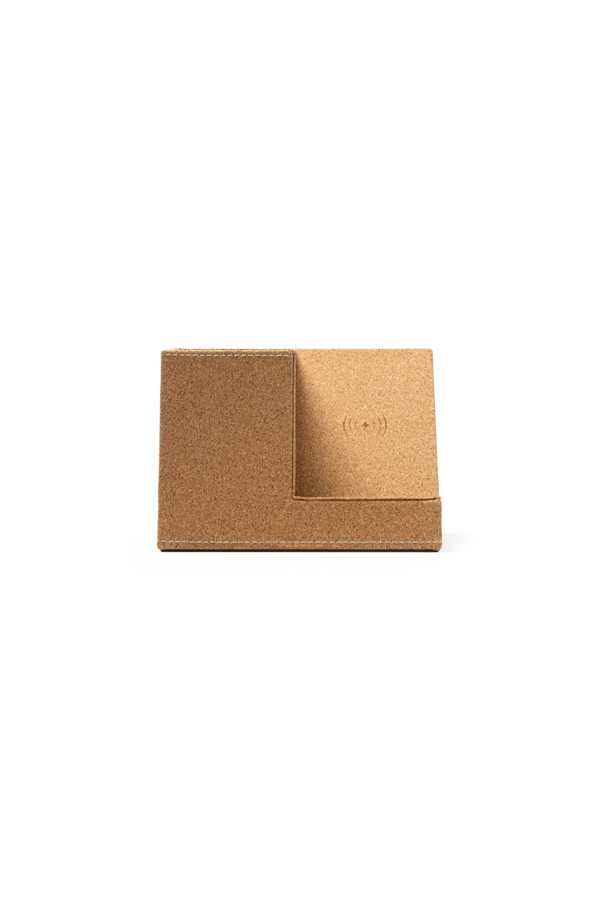 Eco-Friendly Cork Pencil Holder with Wireless Charger