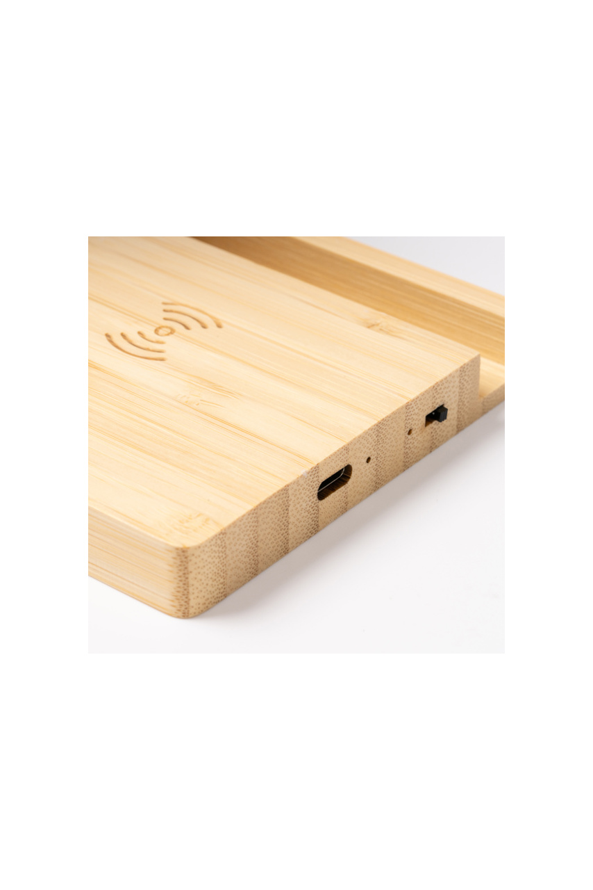 Bamboo Cup Heater with Wireless Charger