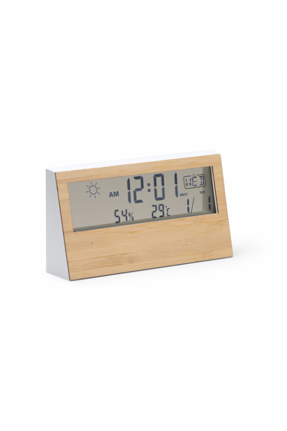 CRONOS Bamboo Weather Station - Eco-Friendly & Multifunctional