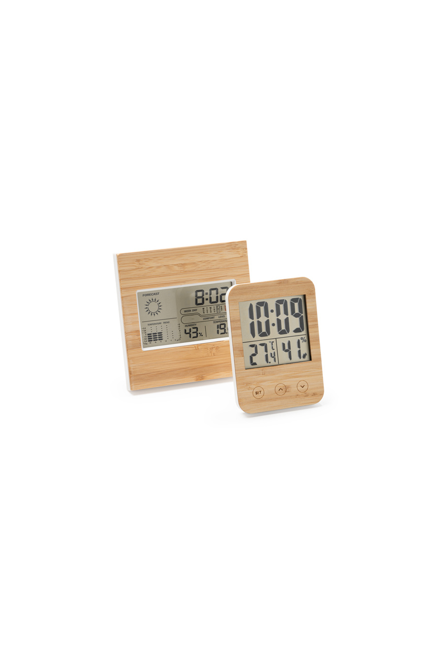Kelvin Bamboo Weather Station with Clock & Calendar