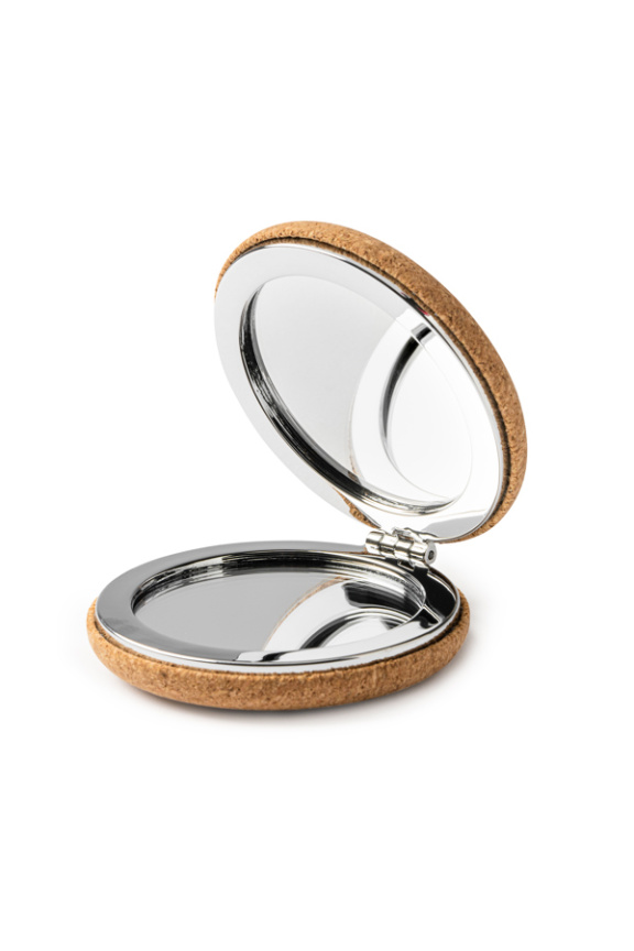 Belle Natural Cork Pocket Mirror
