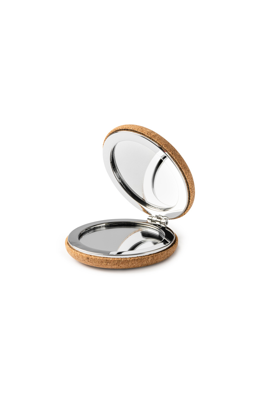 Belle Natural Cork Pocket Mirror