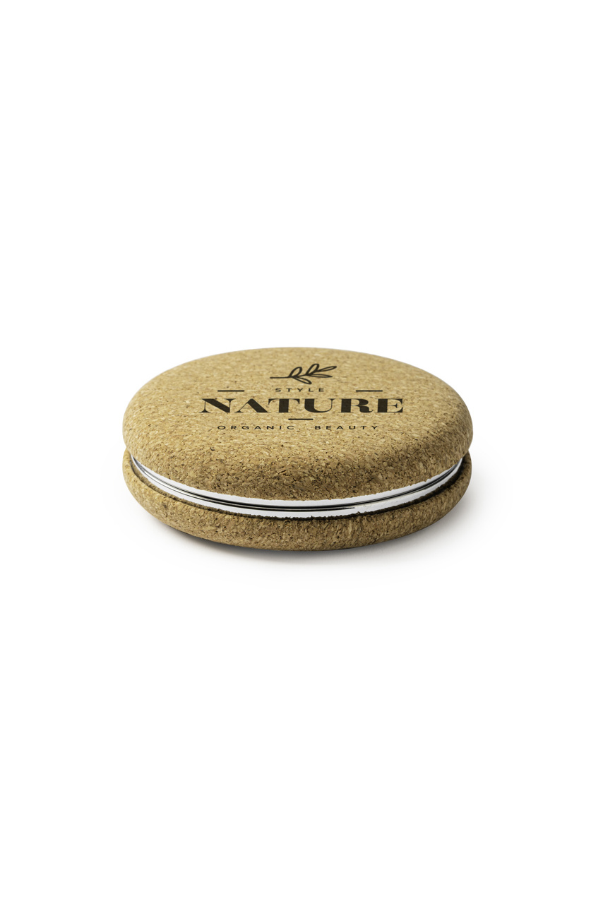 Belle Natural Cork Pocket Mirror