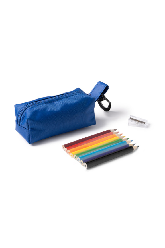 Eco-Friendly RPET Pencil Case Set with Colored Pencils