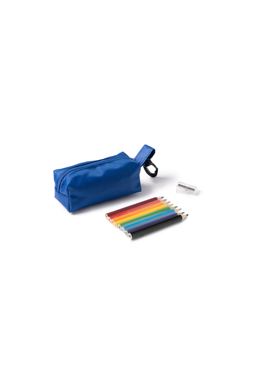 Eco-Friendly RPET Pencil Case Set with Colored Pencils