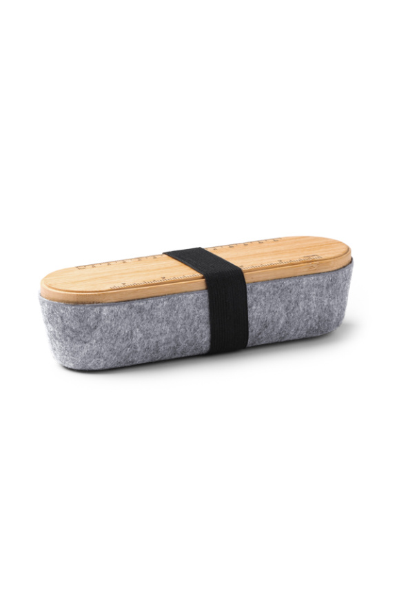 Eco-Friendly Bamboo Felt Pencil Case