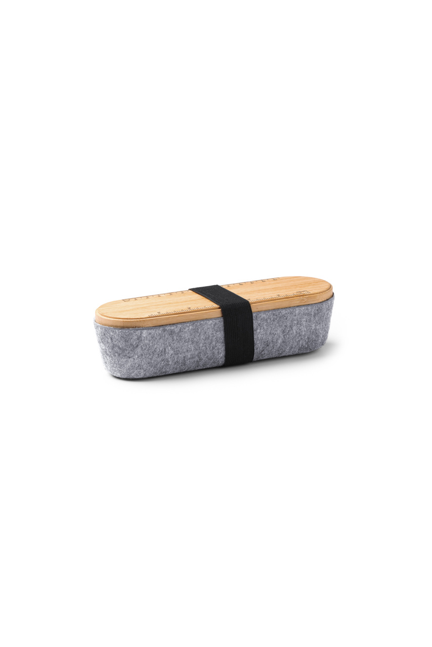 Eco-Friendly Bamboo Felt Pencil Case