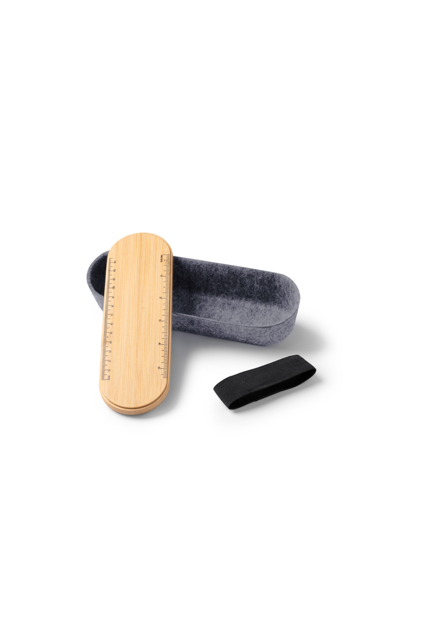 Eco-Friendly Bamboo Felt Pencil Case