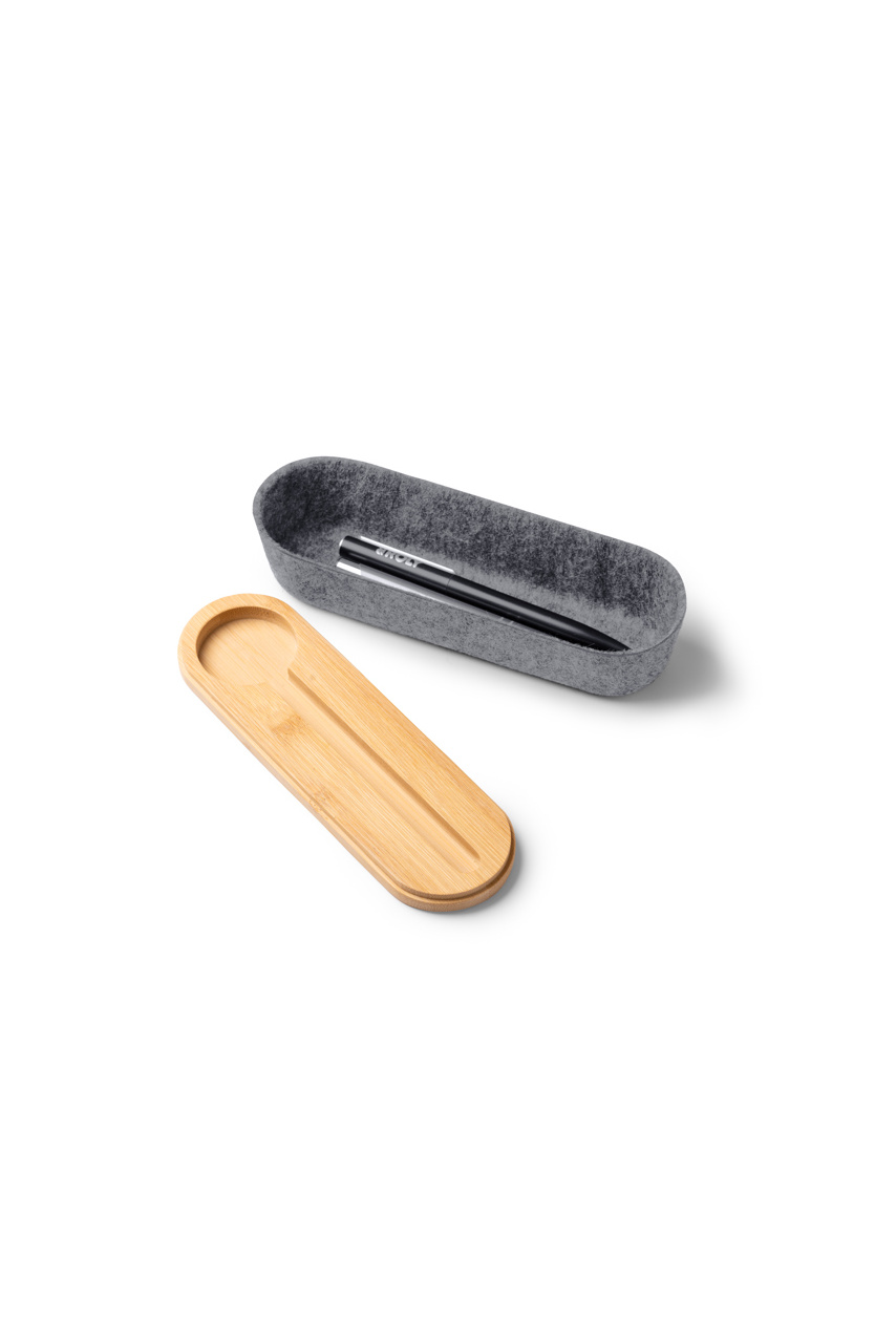 Eco-Friendly Bamboo Felt Pencil Case