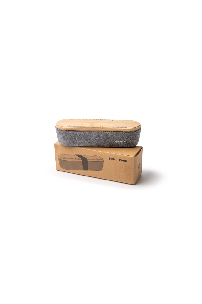 Eco-Friendly Bamboo Felt Pencil Case