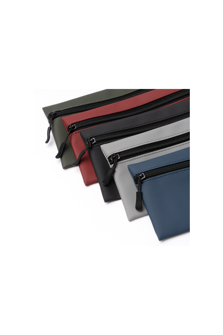 Pouch PU cu Fermuar Negru Elegant