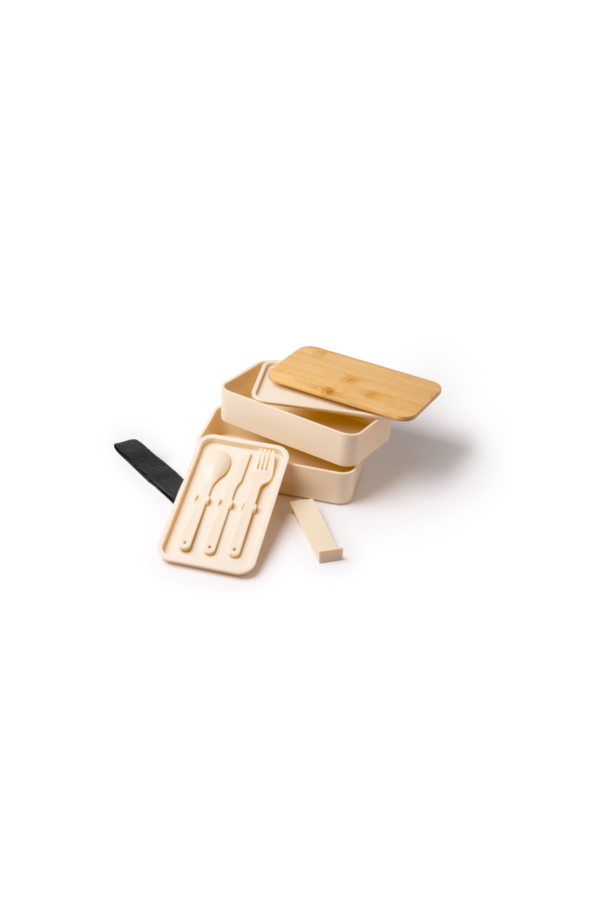 Janex Bamboo & PP Lunch Box with Cutlery