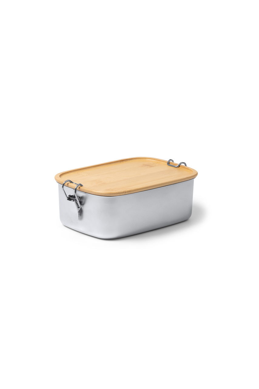 Cutie Prânz Inox DAIKON cu Capac de Bambus - 1L