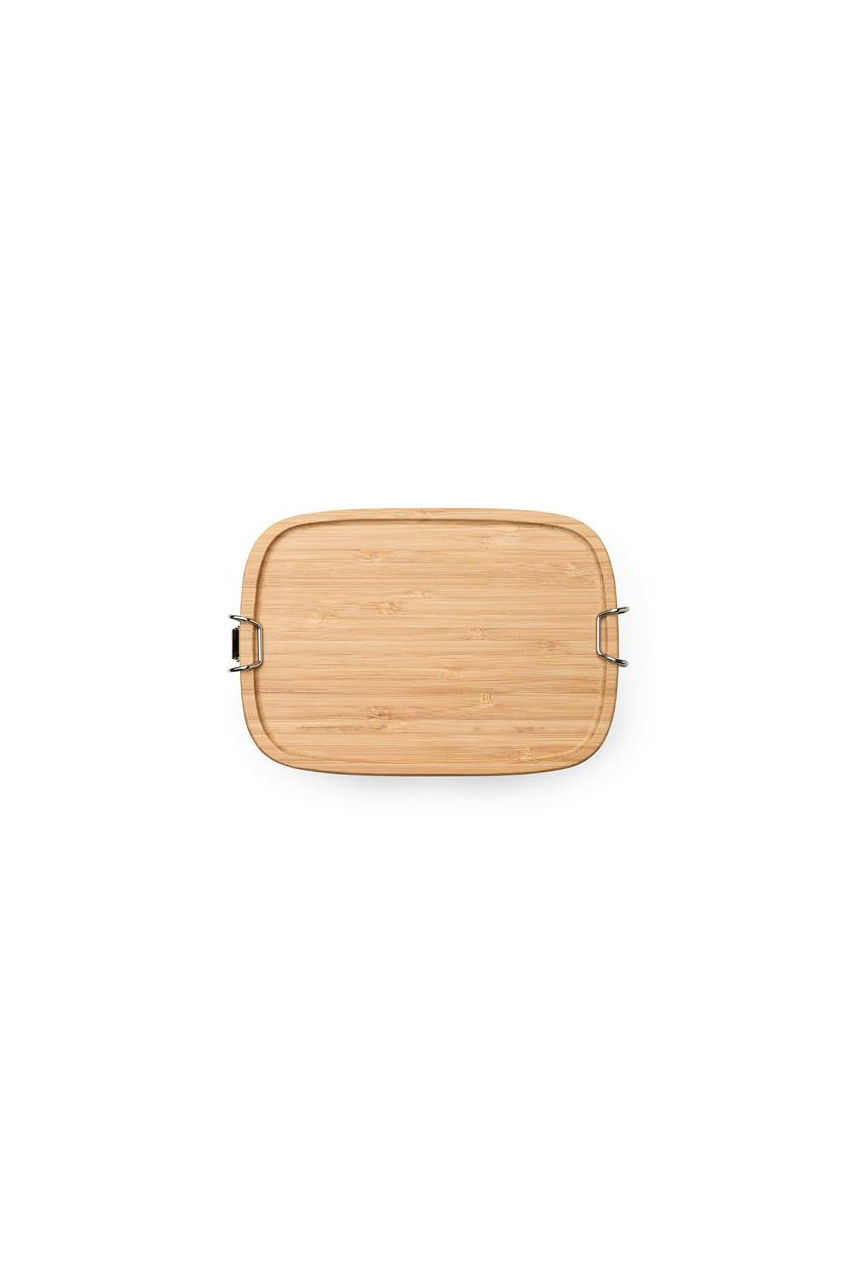 Cutie Prânz Inox DAIKON cu Capac de Bambus - 1L