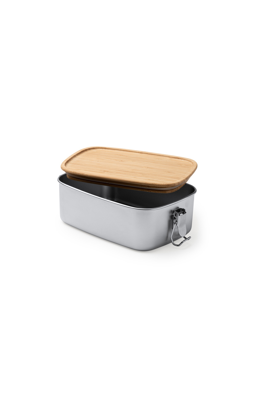 Cutie Prânz Inox DAIKON cu Capac de Bambus - 1L