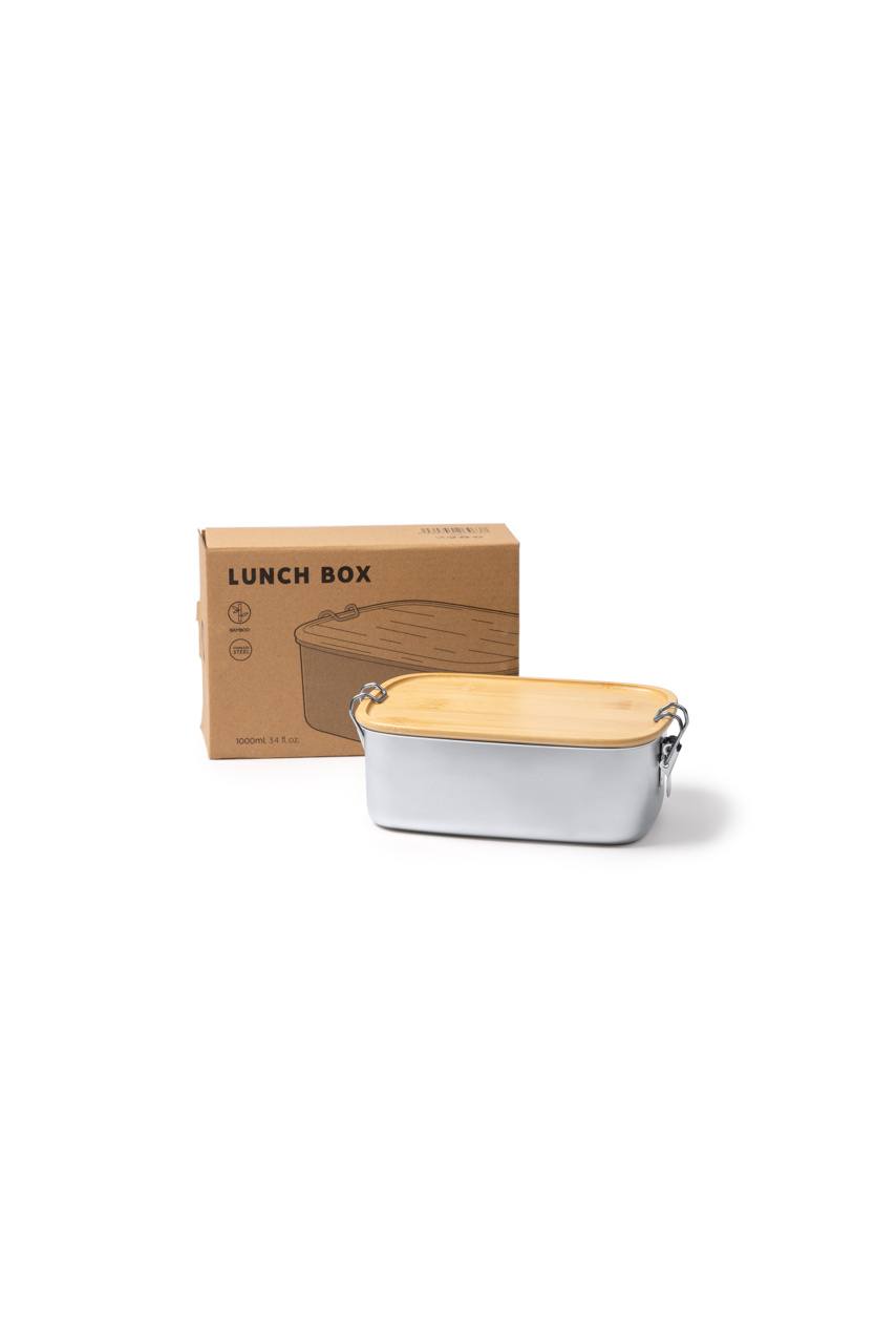 Cutie Prânz Inox DAIKON cu Capac de Bambus - 1L