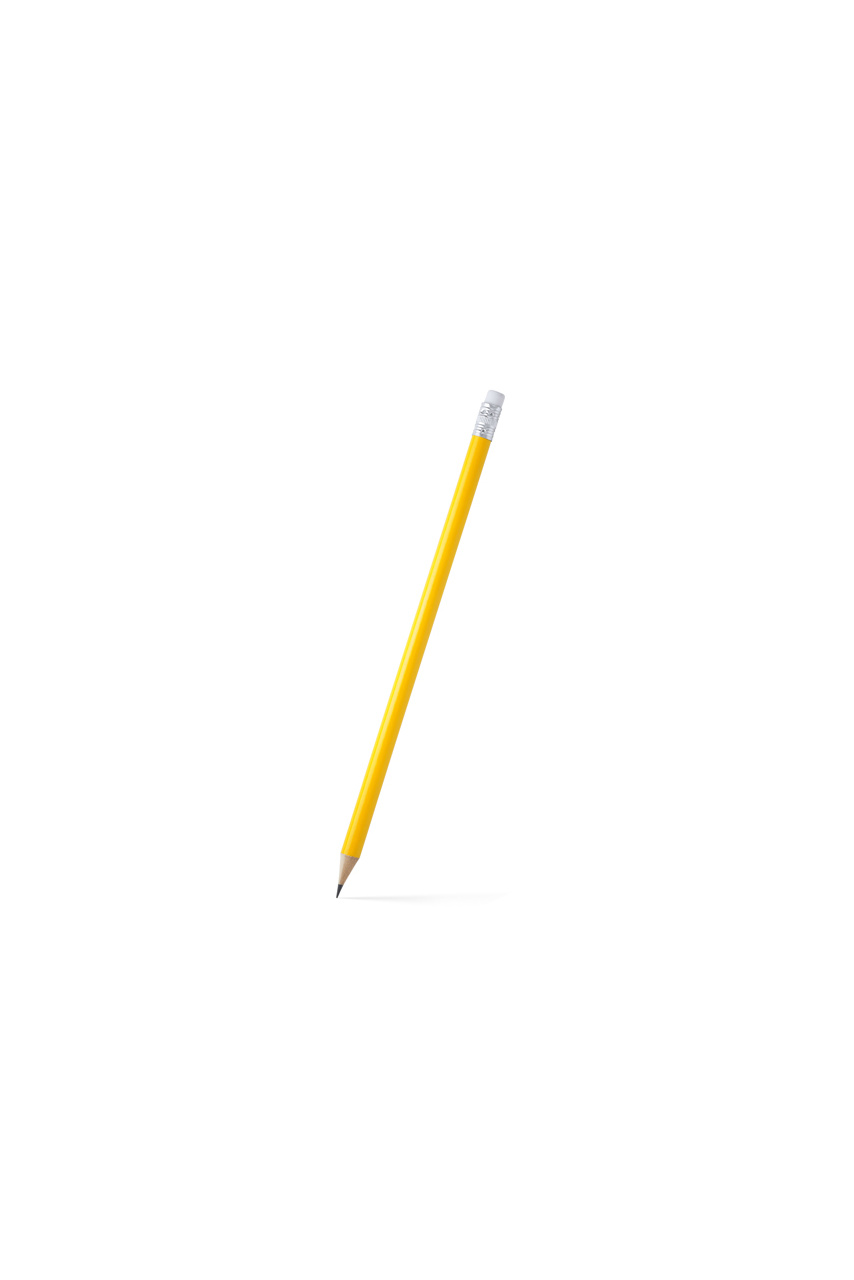 Natural Wood Yellow Pencil with Eraser