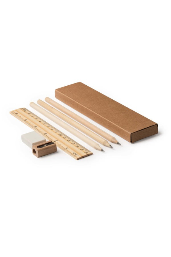 Natural Wood Writing Set with Eco-Friendly Case