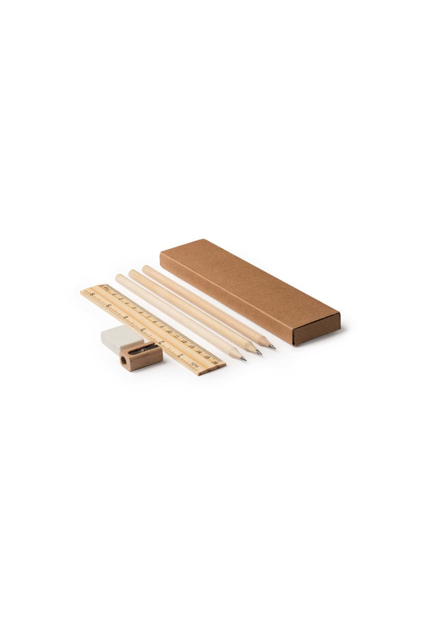 Set de scris din lemn natural VERNAK
