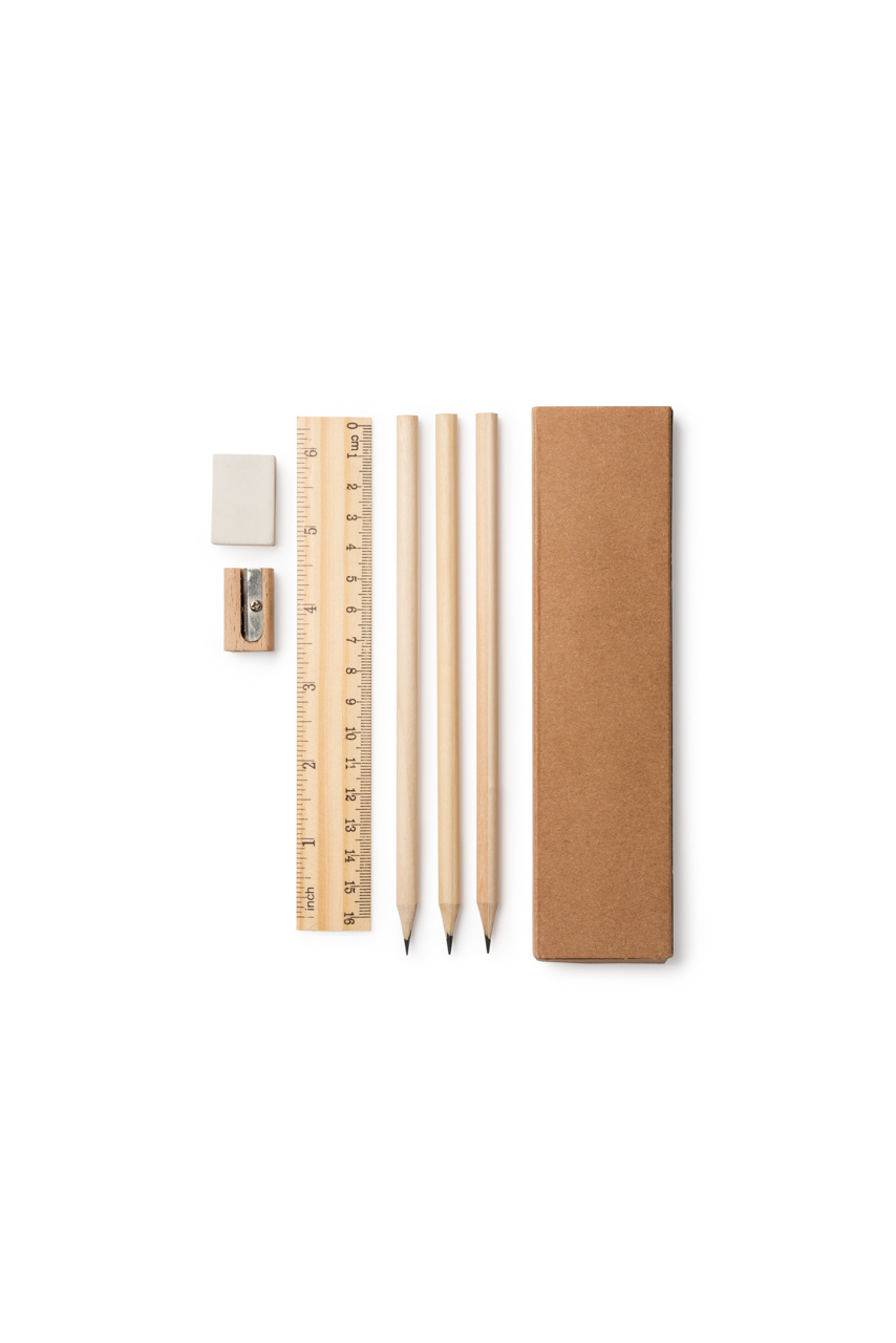 Natural Wood Writing Set with Eco-Friendly Case