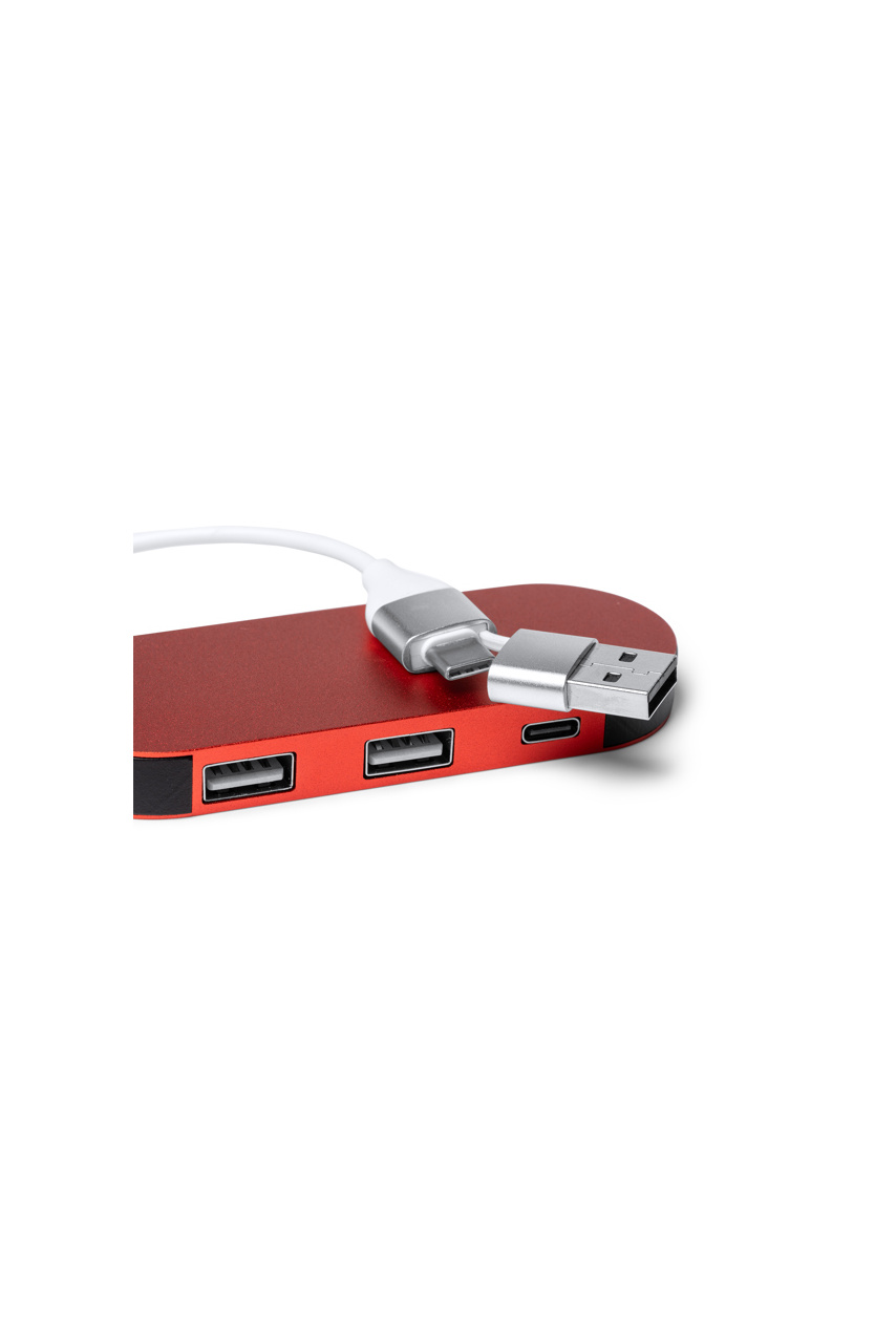 Eco-Friendly Bamboo USB Hub with 3 Ports